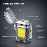 Waterproof LED Flashlight Lighter Pack Of 1