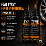 Tyre Sealant Liquid 100ML EACH PACK OF 2