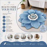 3D Flower Shaped Rug Non Slip Absorbent Bath Mat