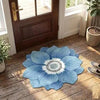 3D Flower Shaped Rug Non Slip Absorbent Bath Mat