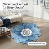 3D Flower Shaped Rug Non Slip Absorbent Bath Mat