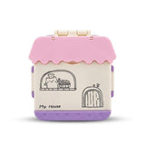 House Shape Kids Lunch Box with 4 Compartments and Carry Handle