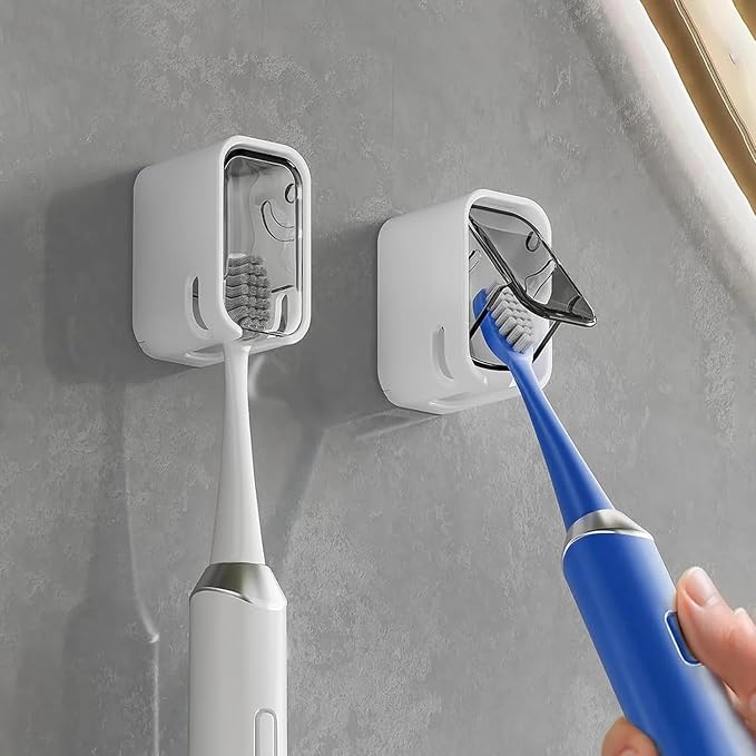 Wall Mounted Toothbrush Holder Cover PACK 2