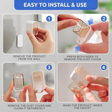 Wall Mounted Toothbrush Holder Cover PACK 2