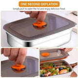 1200ml Stainless Steel Food Storage Containers