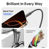 Universal 3 in 1 Charging Cable 4ft (Pack of 2)