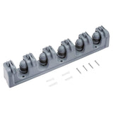 Wall Mounted Broom Holder 5 Slots and 6 Hanger Hooks