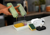 Premium Big 3in1 Plastic Soap Dispenser Pump for Kitchen Sink Sponge Holder
