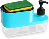 Premium Big 3in1 Plastic Soap Dispenser Pump for Kitchen Sink Sponge Holder