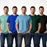 Round Neck T-Shirt Half Sleeves pack of 3 (Random Color)